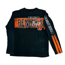 Load image into Gallery viewer, LONG SLEEVE WITH CINCINNATI BENGALS ON LEFT SLEEVE WITH TWO ORANGE STRIPES