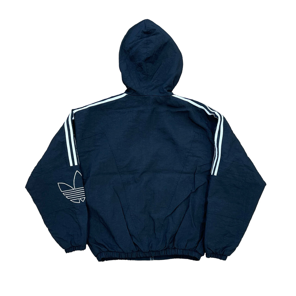 ADIDAS ZIP-UP HOODED JACKET - M (1990'S)
