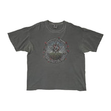 Load image into Gallery viewer, grey grateful dead logo shirt. with circle of grateful dead logo in the center and the writing around the circle of grateful dead forty 1965-2005 years. with roses on the side.of the circle