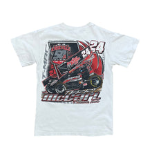Load image into Gallery viewer, BACK SIDE HAS SPRINT CAR IN BLACK AND RED. TERRY MCCARL WRITTEN AT THE BOTTOM AND T-MAC ON THE LEFT SIDE AND THE NUMBER 24 ON TOP RIGHT