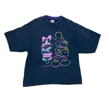 Load image into Gallery viewer, BLACK SHORT SLEEVE SHIRT. MICKEY MOUSE IN PUFFY PAINT. SAYS MICKEY WITH MICKEY MOUSE ON IT