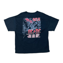 Load image into Gallery viewer, BLACK ICE TOUR 2009 IN RED. DEVIL IN BLACK FOR BACKGROUND WITH AC DC IN RED WITH TOUR DATES BELOW