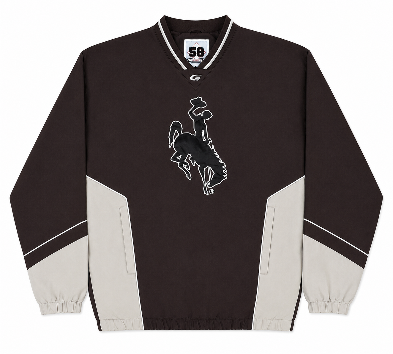 UNIVERSITY OF WYOMING COWBOYS SIDE ZIP JACKET - LARGE (1990'S)