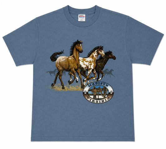 MADISON VIRGINIA HORSES SHIRT - L (1990'S)