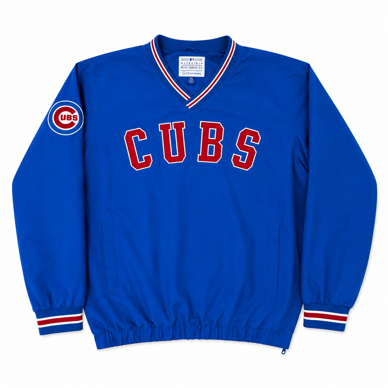 MLB CHICAGO CUBS SIDE ZIP WINDBREAKER JACKET - LARGE