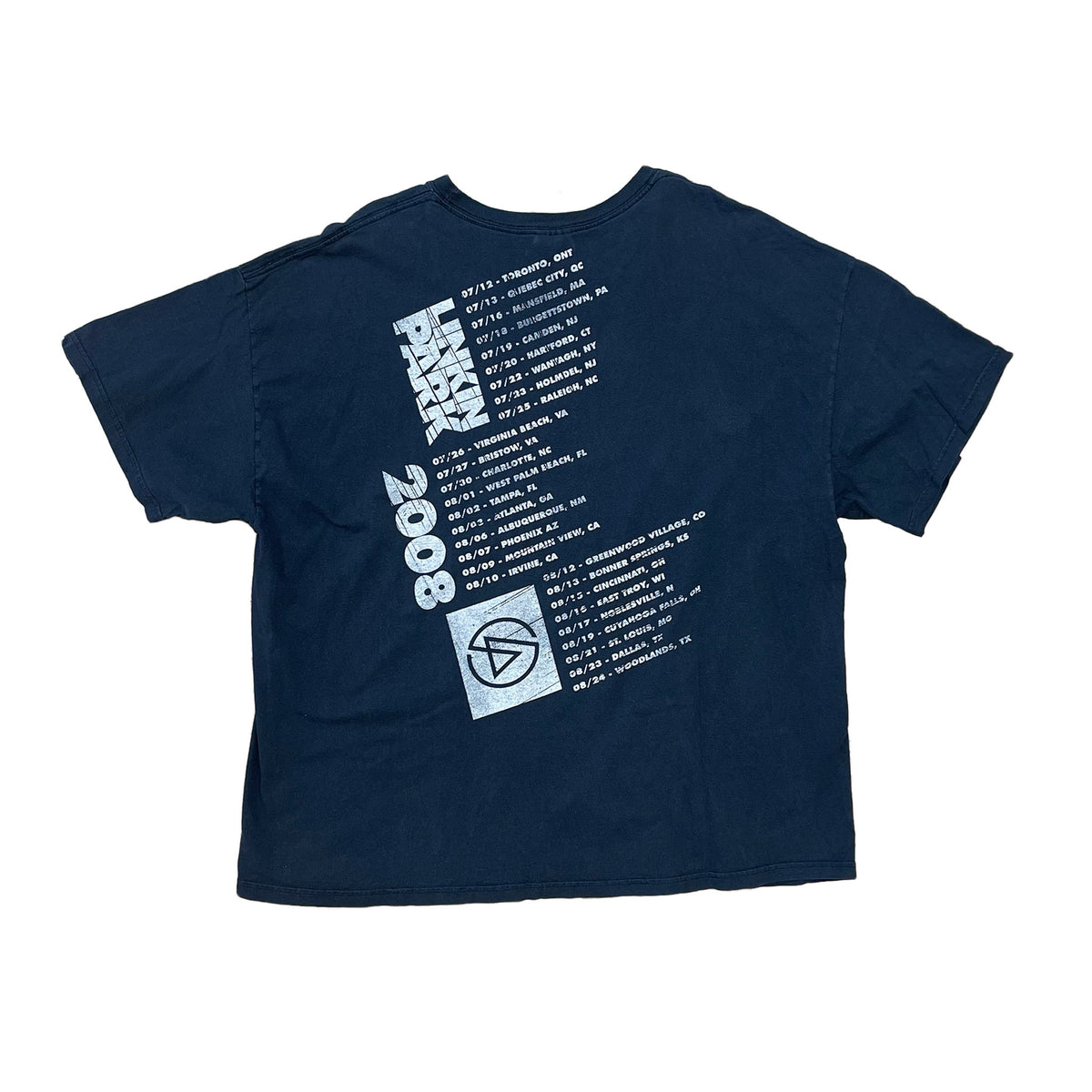 2008 TOUR DATES  WITH LOGO BLACK SHIRT